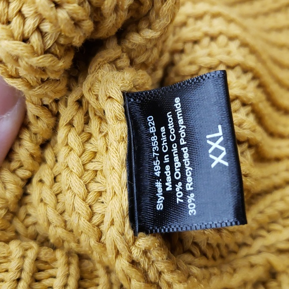 Jenni Kayne XXL Fisherman Cotton Cabin Sweater in Mustard - Picture 7 of 8